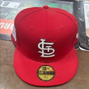 New Era Scarlet Fitted Cap with Embroidered Logo